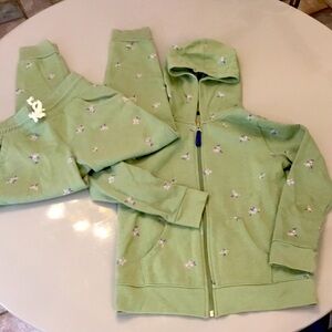 Cat & Jack Green and Purple Fleece Hoodie and Pants